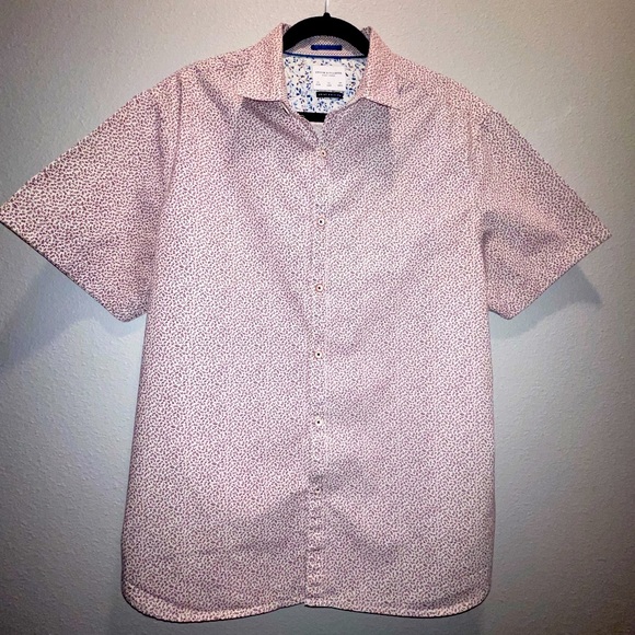 Denim & Flower Other - Denim & Flower short sleeve button up shirt size XL print edition